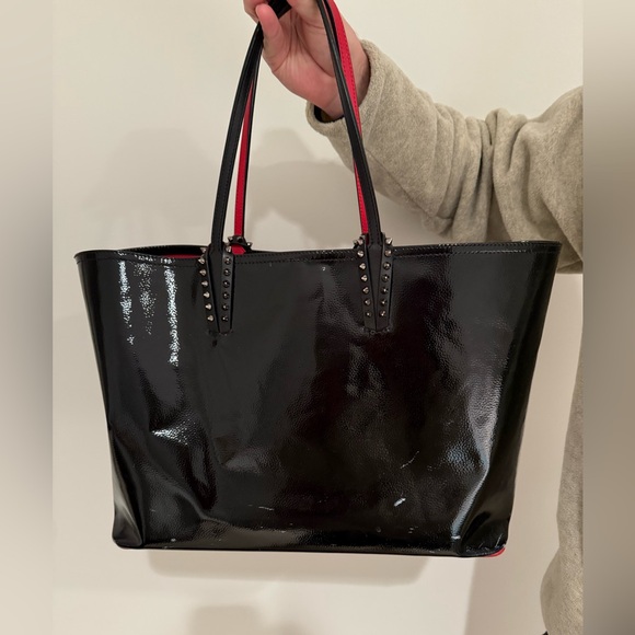 Christian Louboutin Handbags - Christian Louboutin Black Patent Cabata Small Tote